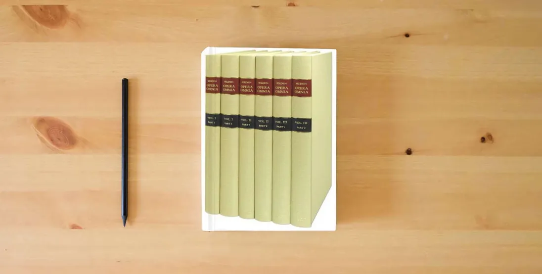 The book Opera Omnia...The Complete Works of John Selden...3 Volumes in 6 Books with searchable DVD for the entire set. (Latin and English Edition)} is on the table
