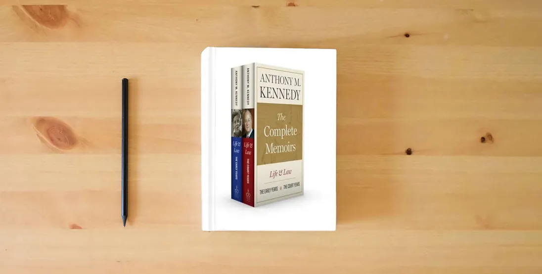 The book The Complete Memoirs by Anthony M. Kennedy} is on the table