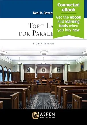 Book Cover: Tort Law for Paralegals [Connected eBook]