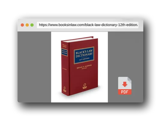 PDF Preview of the book Black's Law Dictionary, 12th Edition