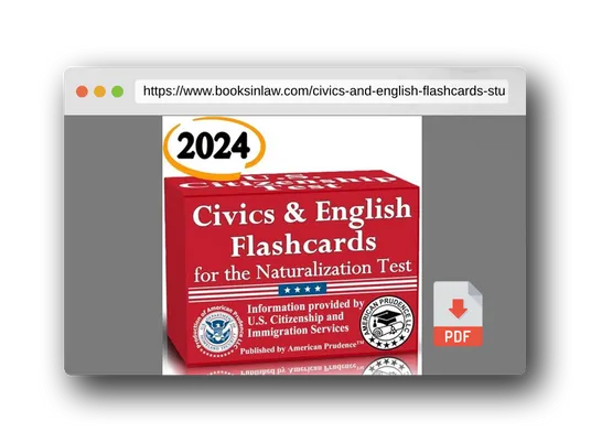 PDF Preview of the book Civics and English flashcards to Study for The US citizenship Test with Official 100 USCIS Illustrated Questions and Answers for American Civics and English Proficiency Exams