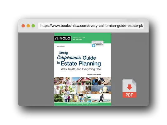 PDF Preview of the book Every Californian's Guide To Estate Planning: Wills, Trust & Everything Else