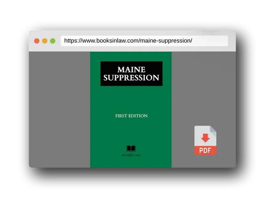 PDF Preview of the book Maine Suppression