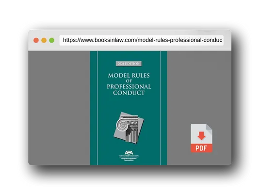 PDF Preview of the book Model Rules of Professional Conduct, 2024 Edition