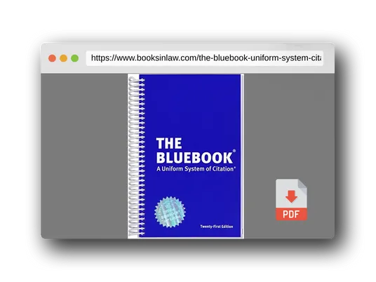 PDF Preview of the book The Bluebook: A Uniform System of Citation