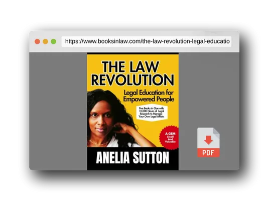 PDF Preview of the book The Law Revolution: Legal Education for Empowered People