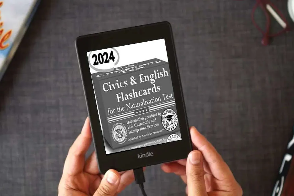 Read Online Civics and English flashcards to Study for The US citizenship Test with Official 100 USCIS Illustrated Questions and Answers for American Civics and English Proficiency Exams as a Kindle eBook