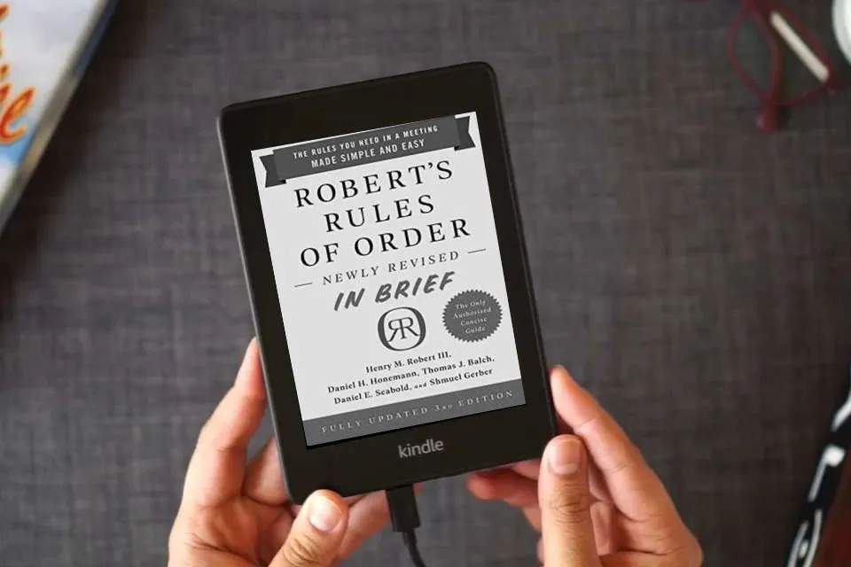 Read Online Robert's Rules of Order Newly Revised In Brief, 3rd edition as a Kindle eBook